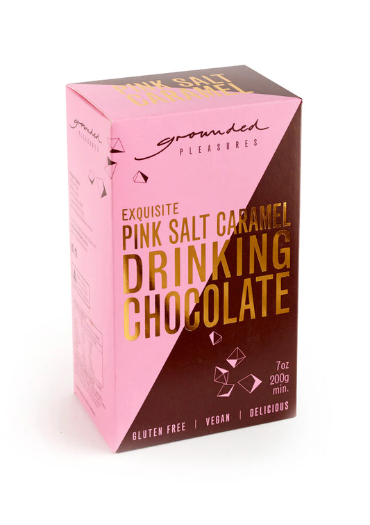 pink salt caramel drinking chocolate